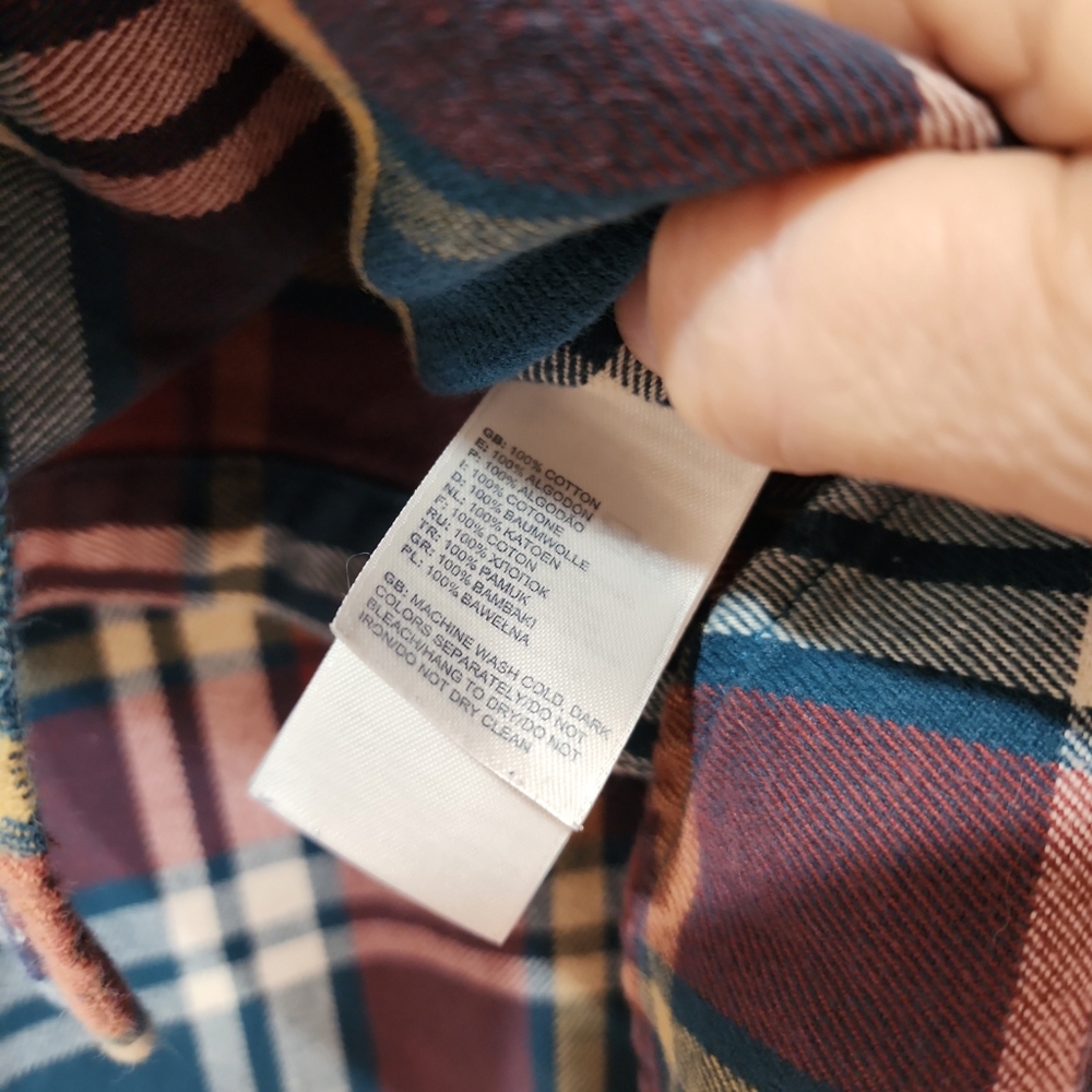 North face men plaid button up flannel shirt long sleeve medium - Picture 5 of 9